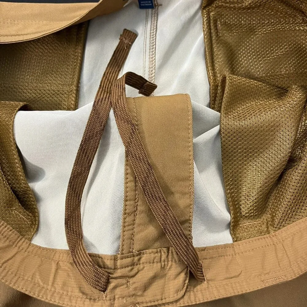 George Mens Flat Front Casual Shorts Size 44X9 Blue & Tan Lot of 2 Mid-rise Fit